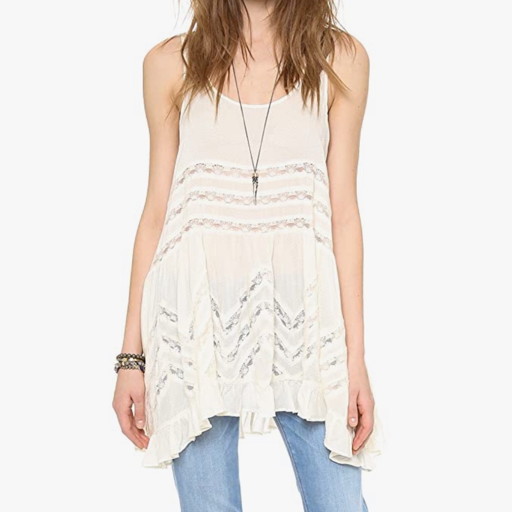 Free People Womens Voile Trapeze Slip